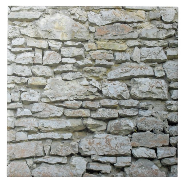 Old grey stone wall ceramic tile (Front)