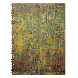 Old grunge background or aged shabby texture with  notebook