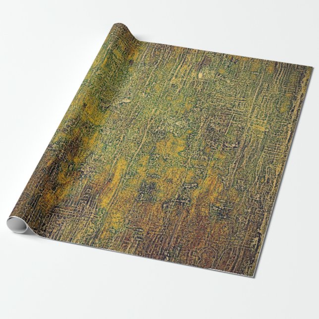 Old grunge background or aged shabby texture with  wrapping paper (Unrolled)