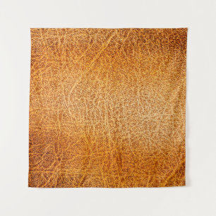Old grunge brown leather texture tapestry
