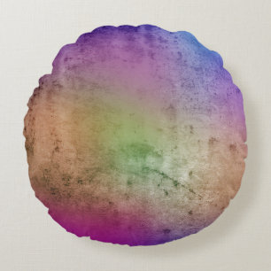 Old grunge colour wall backgroundabstract, ancient round cushion