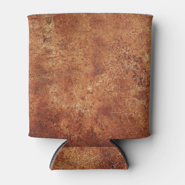 Old Grunge Rustic Metal Texture Can Cooler (Front)