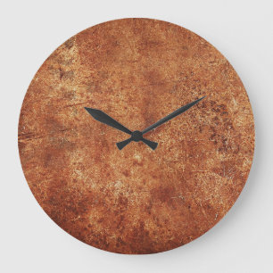 Old Grunge Rustic Metal Texture Large Clock