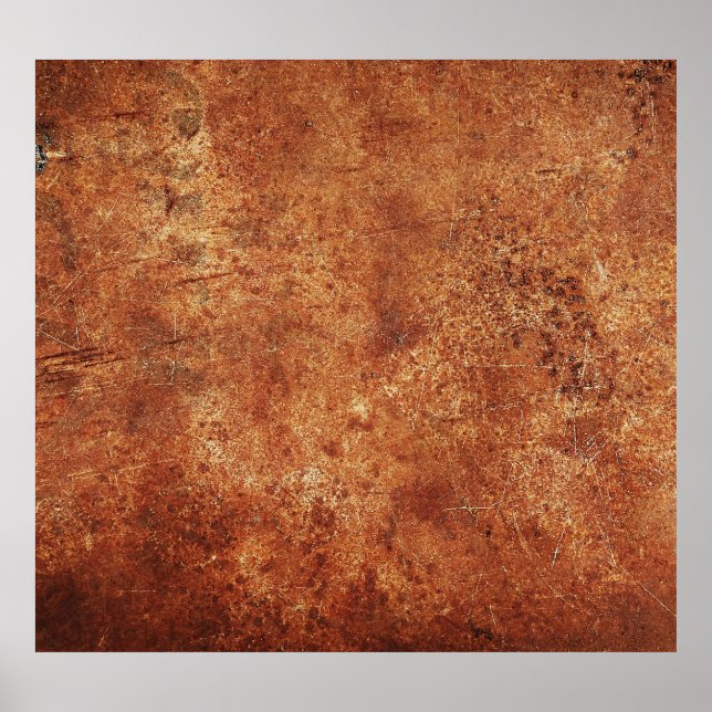 Old Grunge Rustic Metal Texture Poster (Front)