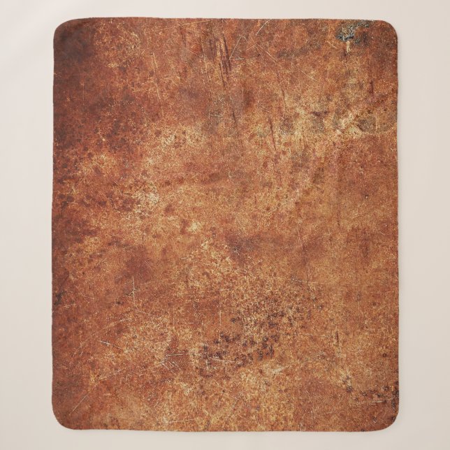 Old Grunge Rustic Metal Texture Sherpa Blanket (Front)