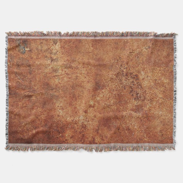 Old Grunge Rustic Metal Texture Throw Blanket (Front)