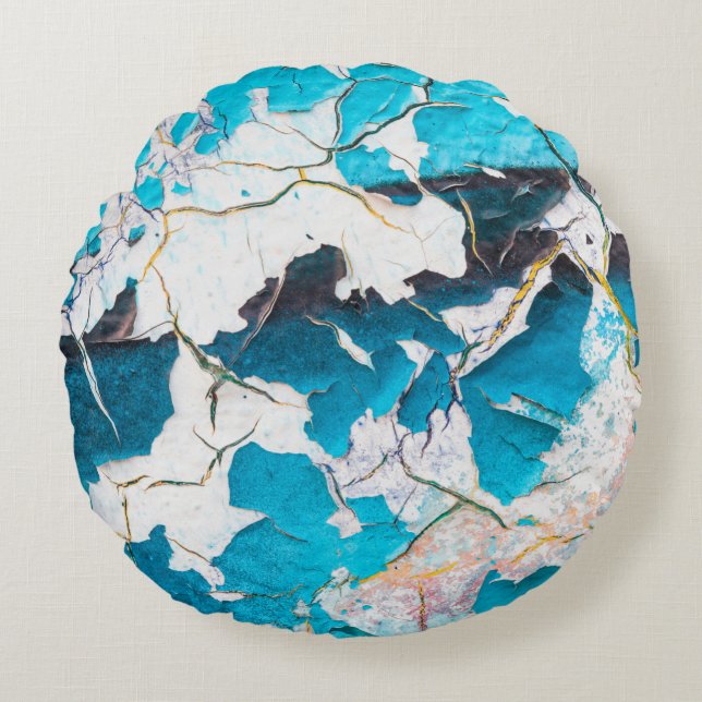 Old grunge wall textures and backgroundsearthquake round cushion (Front)