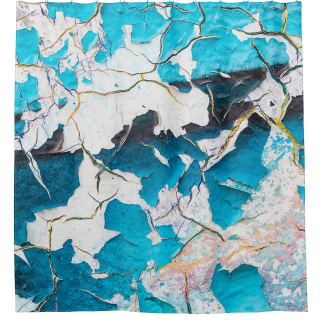 Old grunge wall textures and backgroundsearthquake shower curtain (Front)