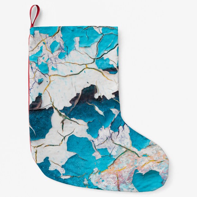 Old grunge wall textures and backgroundsearthquake small christmas stocking (Front)