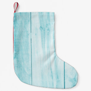 Old grunge wood plank texture background. Vintage Small Christmas Stocking