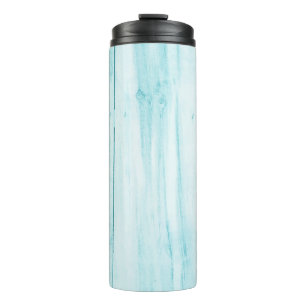 Old grunge wood plank texture background. Vintage Thermal Tumbler