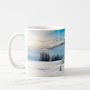 Old grunge wooden texture or background with termi coffee mug