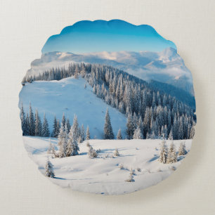 Old grunge wooden texture or background with termi round cushion