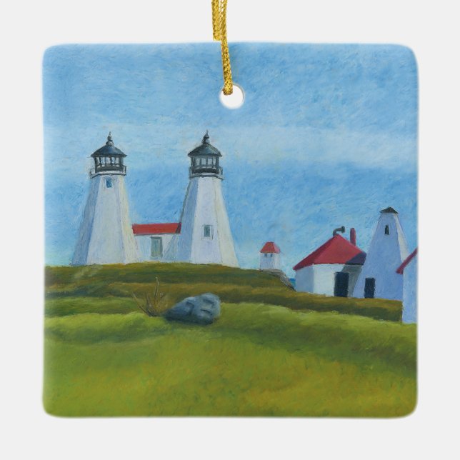 Old Gurnet Lighthouse Ornament (Front)