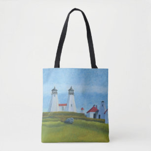Old Gurnet Lighthouse Tote Bag