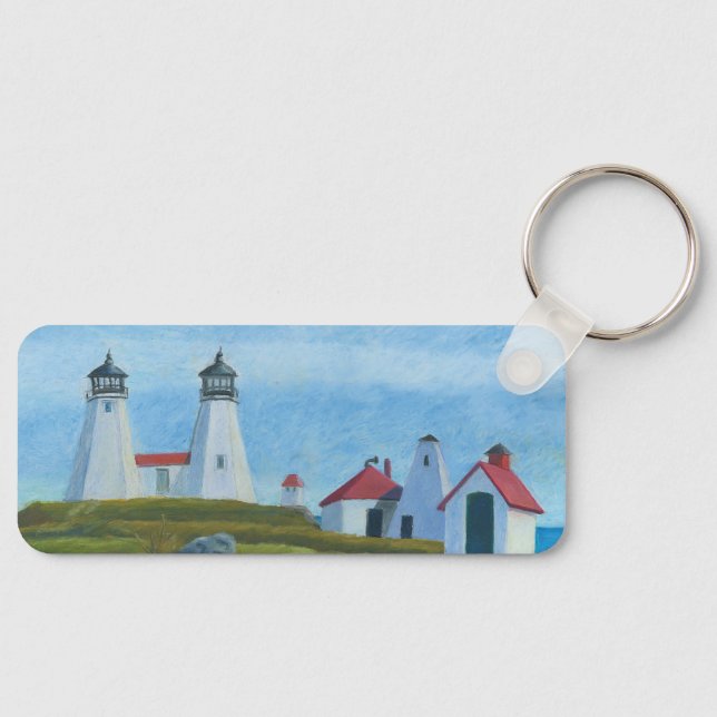 Old Gurnet Lighthouses Key Ring (Front)
