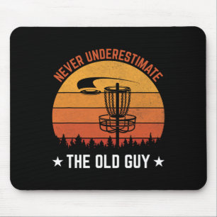 Old Guy Disc Golf Design For Men Disc Golf Lover G Mouse Pad