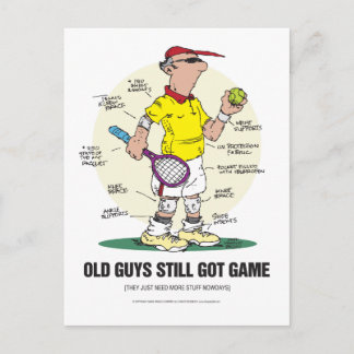 Old Guys Still Got Game Postcard