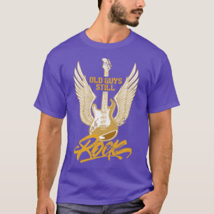 Old Guys Still Rock Bassist Retro Bass Guitar T-Shirt