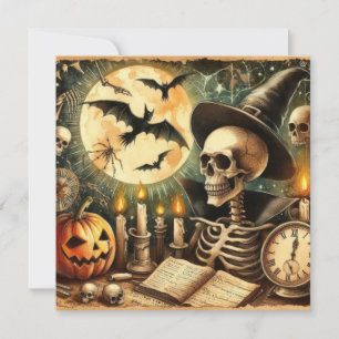 Old Halloween Art Greeting Card