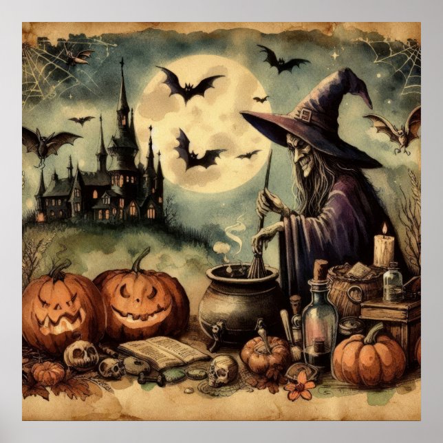 Old Halloween Art Poster (Front)