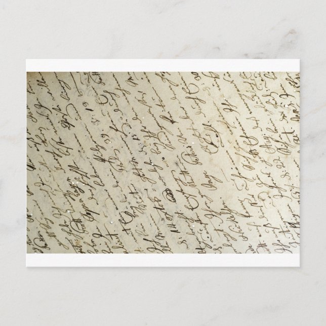 Old Handwriring Postcard (Front)