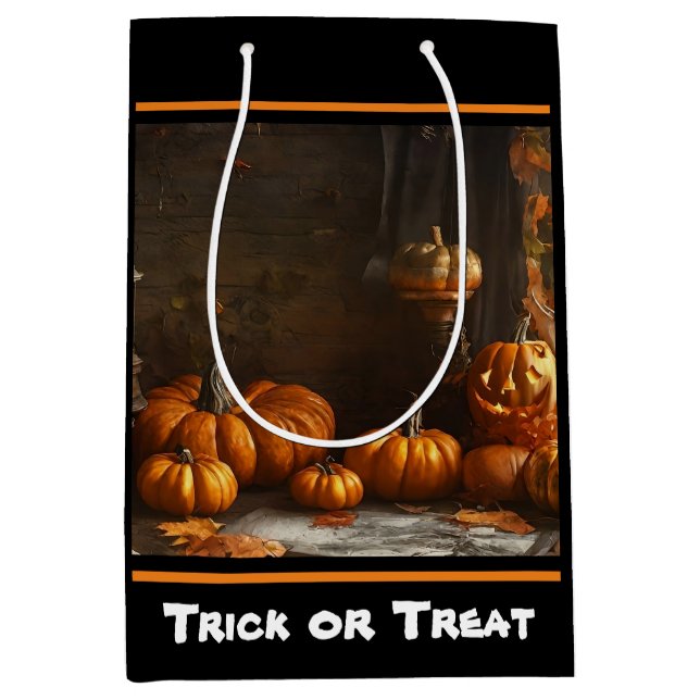Old Happy Halloween Home Collection Medium Gift Bag (Front)