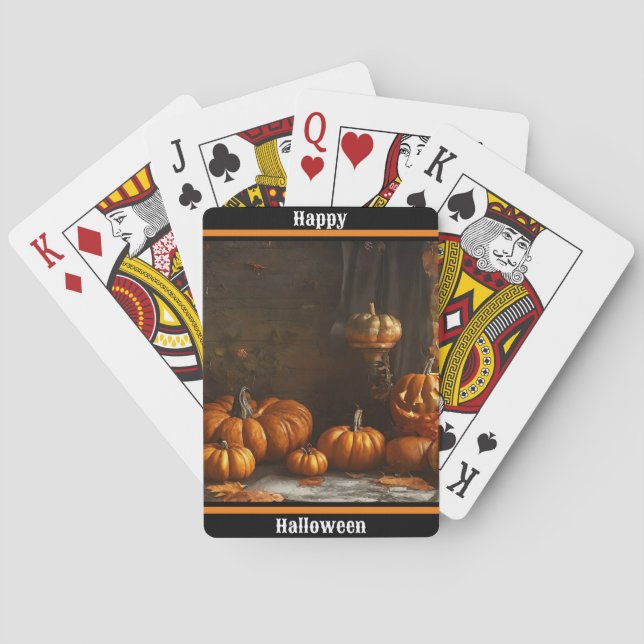 Old Happy Halloween Home Collection Playing Cards (Back)