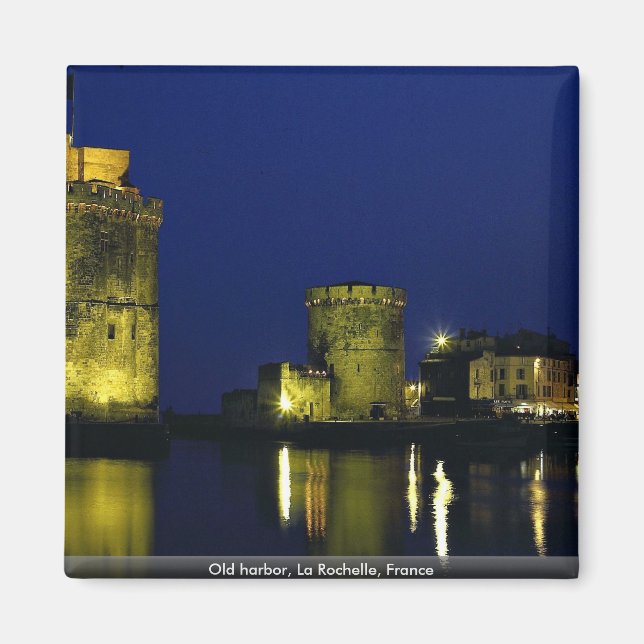 Old harbour, La Rochelle, France Magnet (Front)