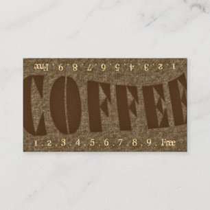 Old Hessian Coffee Sack Photo - Punch Card