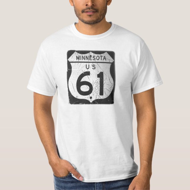 Old Highway 61 sign T-Shirt (Front)