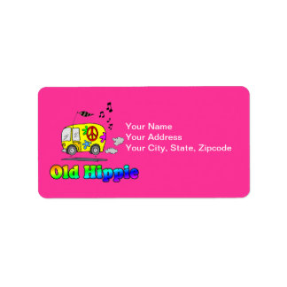 Old Hippie Bus Label