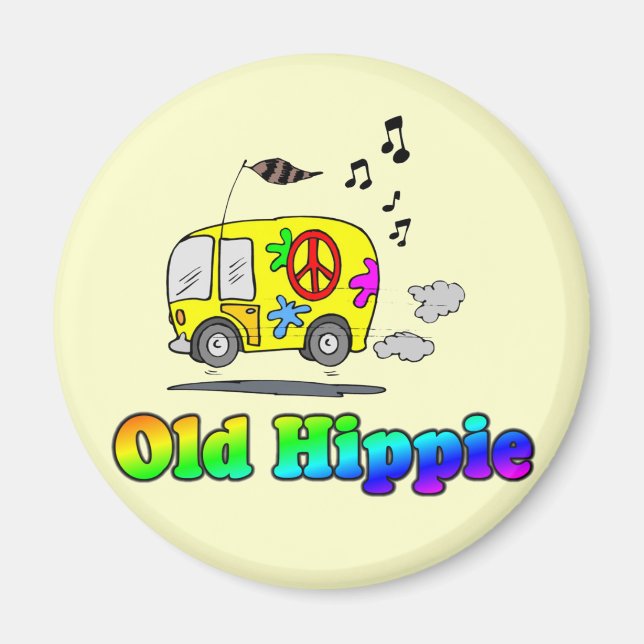 Old Hippie Bus Magnet (Front)