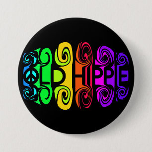 OLD HIPPIE button