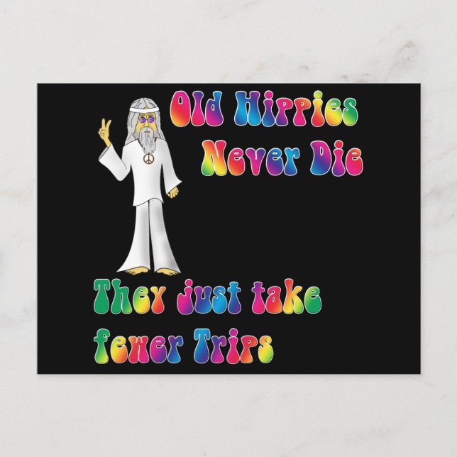 Old Hippies Postcard (Front)