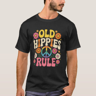 Old Hippies Retro Costume Hippy Sunflower T-Shirt