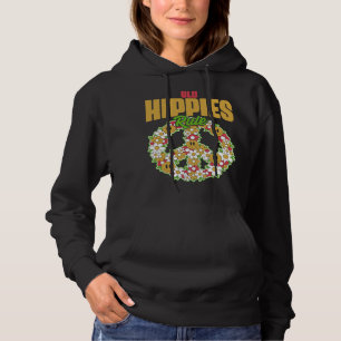 Old Hippies Vintage Retro Costume Hippy Sunflower Hoodie