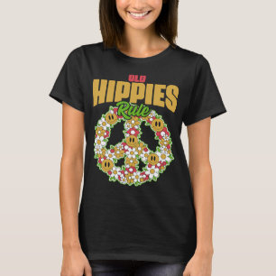 Old Hippies Vintage Retro Costume Hippy Sunflower T-Shirt