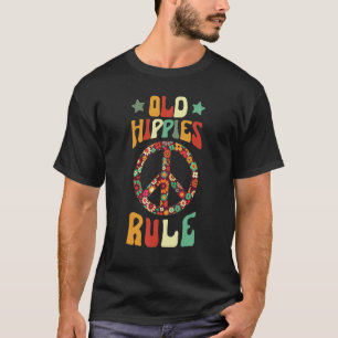Old Hippies Vintage Retro Costume Hippy Sunflower T-Shirt