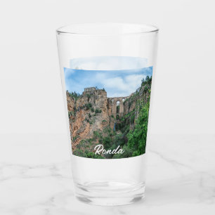 Old historic bridge in Ronda, Spain Glass