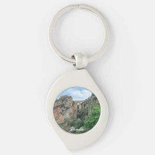 Old historic bridge in Ronda, Spain Key Ring