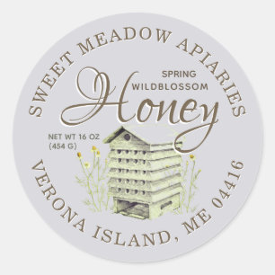 Old Hive Spring Wild blossom Honey Fancy Classic Round Sticker