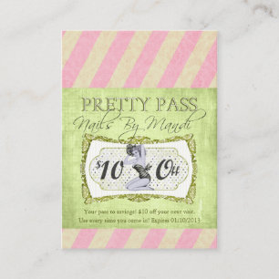 Old Hollywood $10 Off Pretty Pass Business Cards
