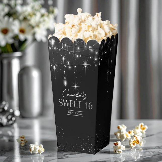 Old Hollywood B & W Sweet 16 ID1108 Favour Box (Creator Uploaded)