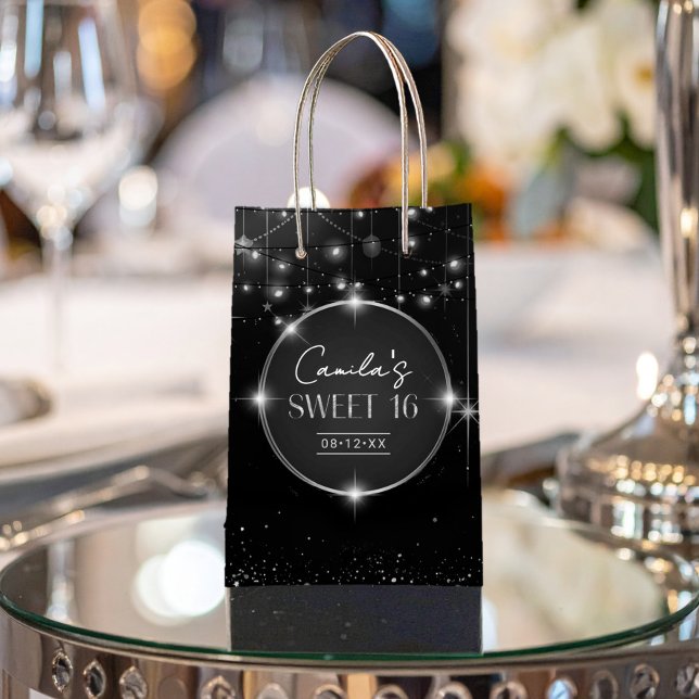 Old Hollywood B & W Sweet 16 ID1108 Small Gift Bag (Creator Uploaded)