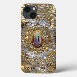 Old Hollywood Chic  Tough Elegant Monogram iPhone 13 Case