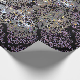 Old Hollywood Damask Cool  Chic Elegant Wrapping Paper