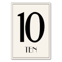 Old Hollywood Style Table Number