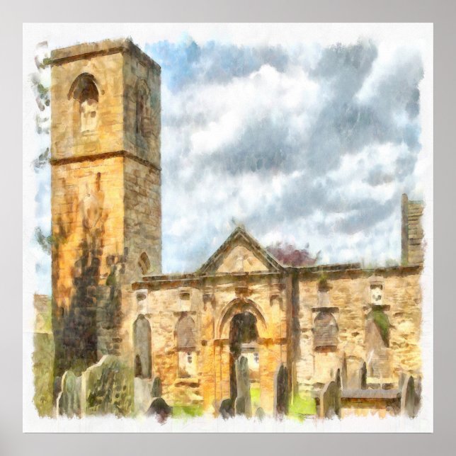 Old Holy Trinity Gothic Architecture Church Poster (Front)