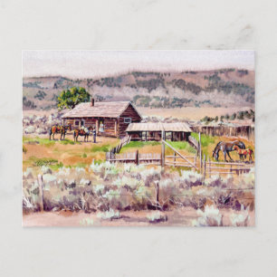OLD HOMESTEAD by SHARON SHARPE Postcard